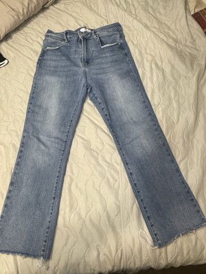 RISEN High Rise Raw Edge Crop Jeans womens size 13 31