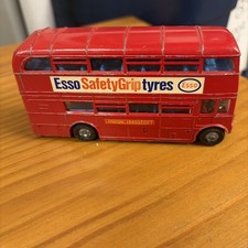 DINKY 289 ROUTEMASTER DOUBLE DECKER BUS Vntg Metal Toy Car Esso Safety Tyres