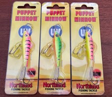 3 Northland Tackle Puppet Minnow Fishing Lure Jig Rap 3.5” 1oz S12