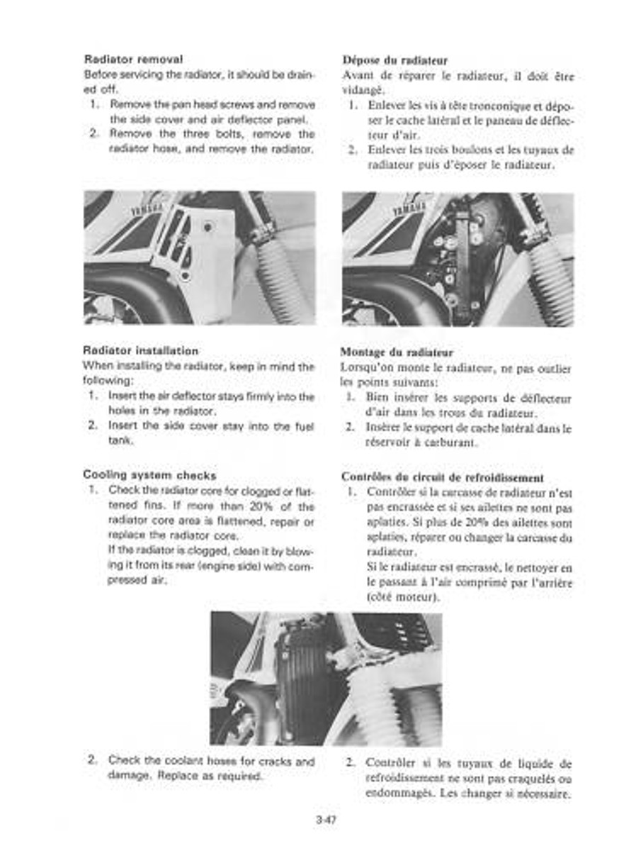 YAMAHA Workshop Manual YZ250 L 1984 Maintenance Service & Repair
