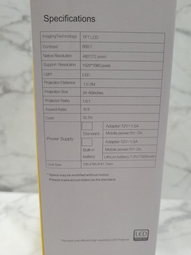 LED Projector, NEW cost-efficient high resolution LED Projector - Picture 4 of 4