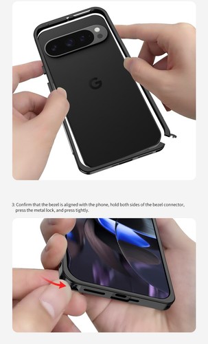 Aluminum Bumper Frame Case +lens Film For Google Pixel 10 9 Pro XL 8 7 Pro 9a - Picture 24 of 32