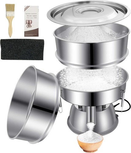 Setacciatrice automatica compatta con due schermi inox per alimenti e industria - Foto 3 di 9
