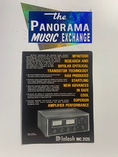 Vintage McIntosh MC-2125 Amplifier Dealer  s sheet