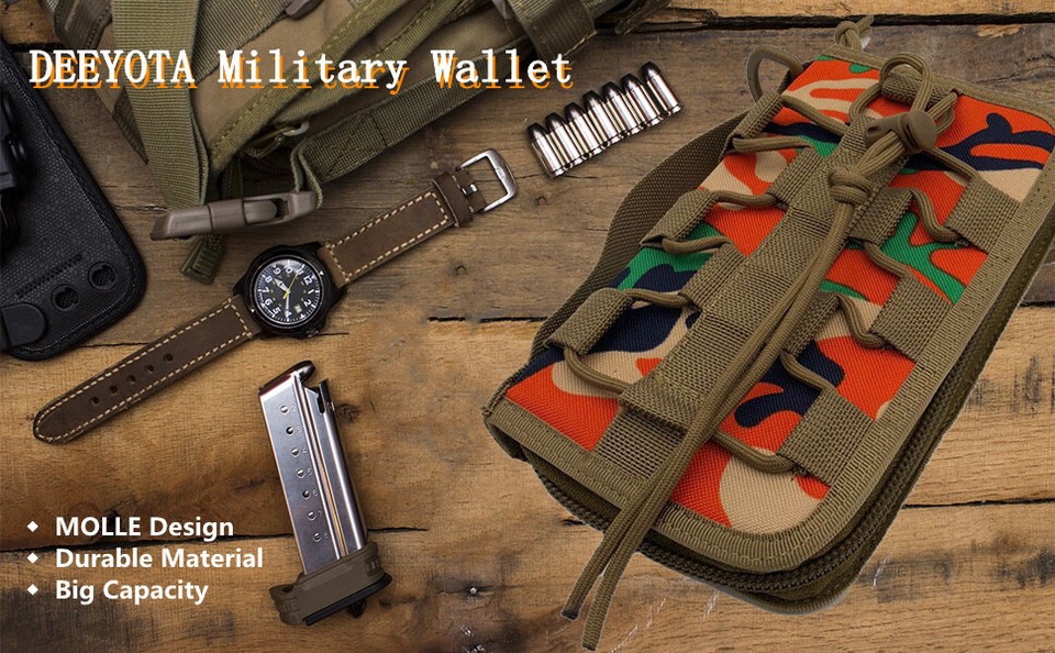 Ripstop Nylon Wallet Tactical MOLLE Wallet For Men - Military Style ID ...