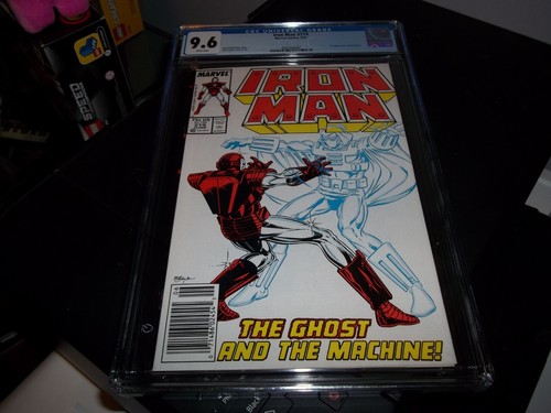IRON MAN #219 CGC 9.6 NM  1st App Ghost!! 1987 RARE Newsstand Thunderbolts MCU!