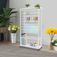 Ribbon Modern Holder Organizer Rack Large Capacity Ribbon Stand Organizer White