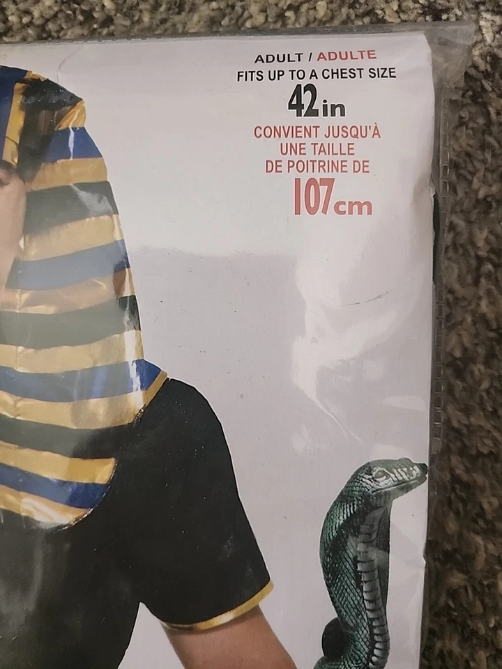 Disfraz de Faraón Egipcio Rey Ramsés Egipto Antiguo Gobernante Tutankamón Hasta 42"  Foto 3 de 4