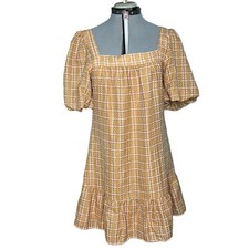 Marie Oliver Kaylee Puff-Sleeve Shift Dress Size XS New With Tags Desert