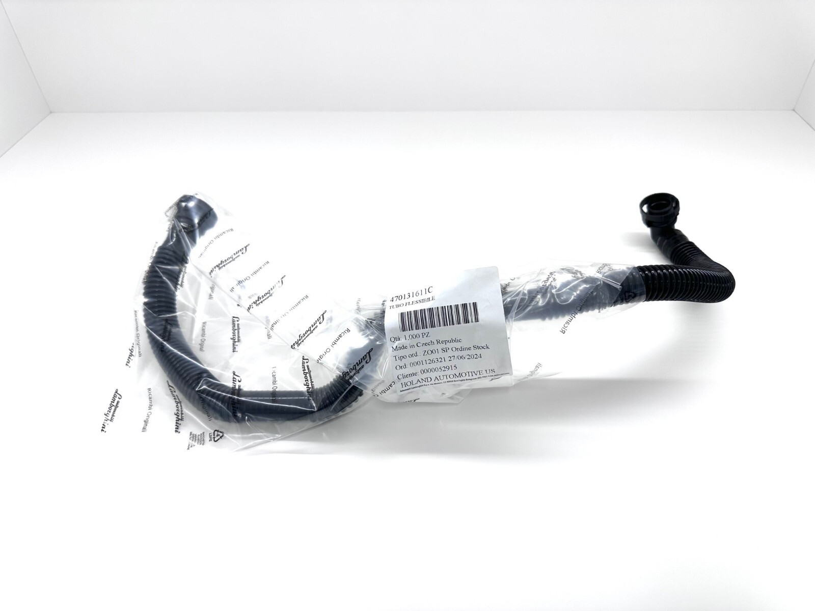 Lamborghini Secondary Air Hose Brand New OEM 470131611C