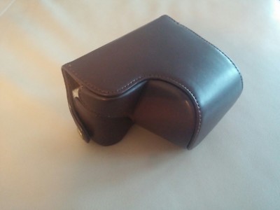 Kameratasche für Sony A5000 A5100 NEX 3N PU Kunstleder Dunkelbraun camera bag