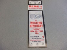 W. Kentucky Hilltoppers vs Georgia Bulldogs (11-23-2004) Basketball Ticket Stub 