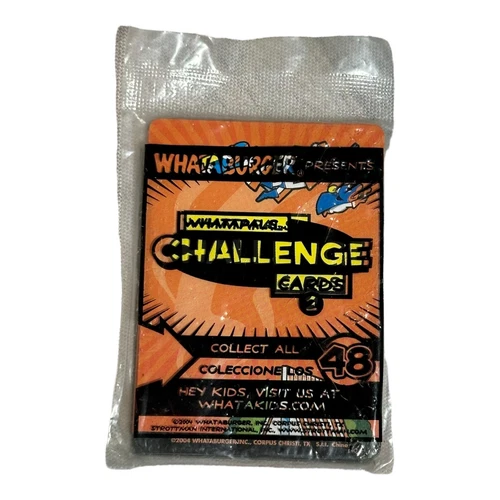 2004 Whataburger Challenge Cards SEALED Pack 2 Whatapals Whatakids