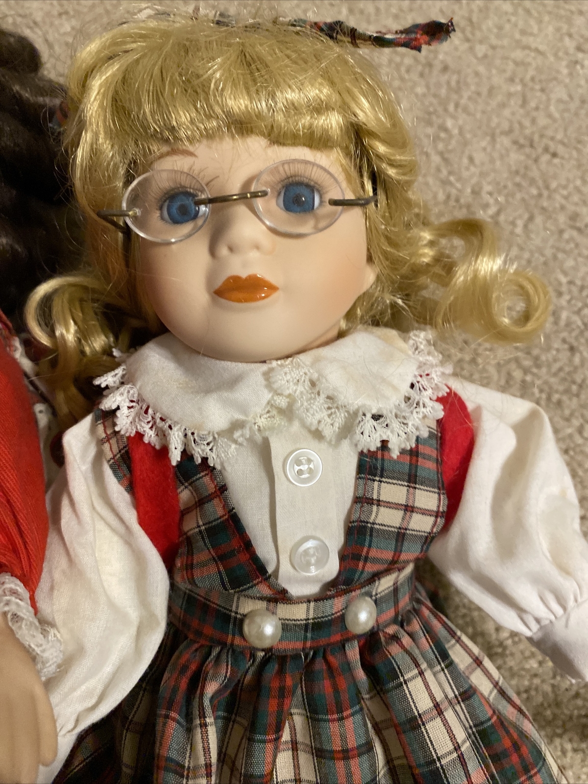 Vintage Porcelain dolls lot of 2 with 1 stand eBay