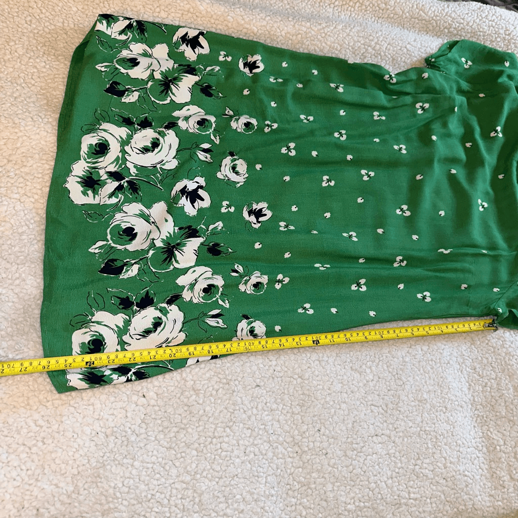 Abercrombie and Fitch Women's Green Floral Pencil Dress Size Large | eBay