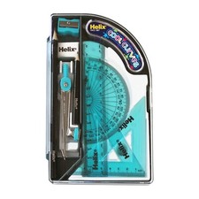 Helix Cool Curves Maths Geometry Exam Set 9 Piece Assorted Set Blue