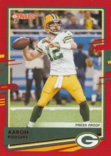 AARON RODGERS 2020 Donruss Press Proof Red #103B Green Bay Packers