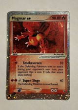 Magmar ex 100/109 EX Ruby & Sapphire Ultra Rare Holo Pokemon Card -LP