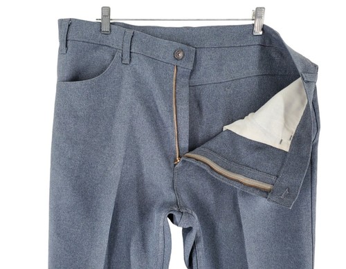 Vtg Levis 517 Pants Men 38x34 Gray Chino Hi Rise Straight Leisure (37x32) 10/88 - Picture 5 of 13