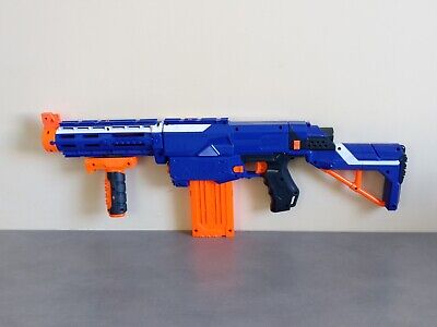 Pistolet Fusil Sniper NERF N-STRIKE RETALIATOR Bleu 65cm + 14 Fléchettes  TBE 5010994658106