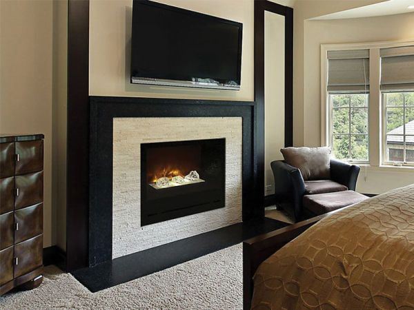 Home Fire Custom Built In 36 Electric Firebox With Black Glass
