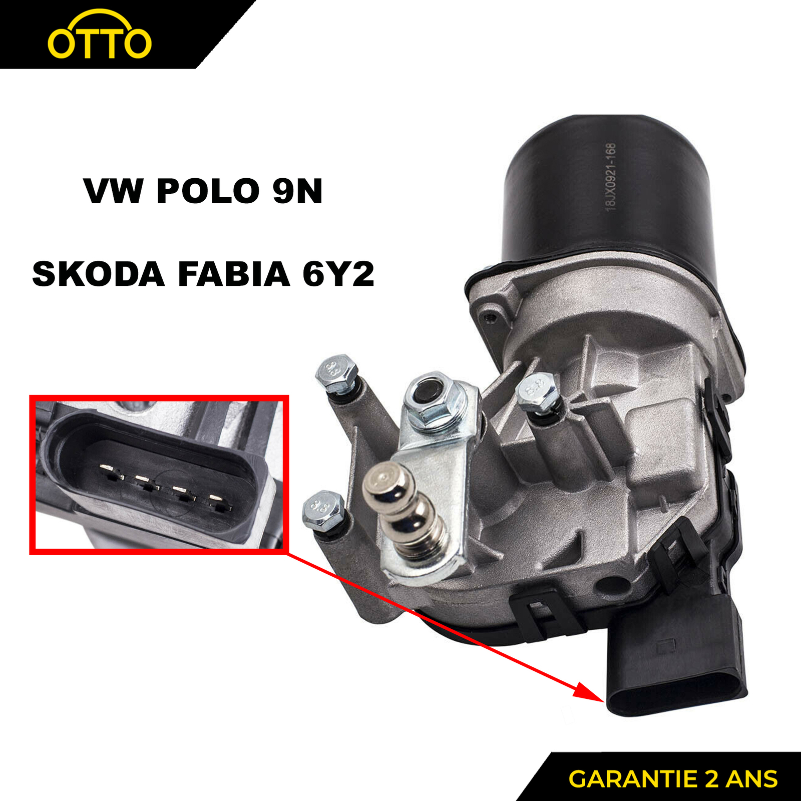Moteur électrique d'essuie-glace avant compatible avec les modèles 6Q1955119A et 6Q1955119