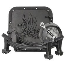 Cast Iron Barrel Heater Stove Kit Fireplace Garage Wood Shop Workshop Camping