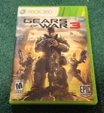 GEARS OF WAR 3 XBOX 360 Video Game with Case Manual & Decals/Stickers