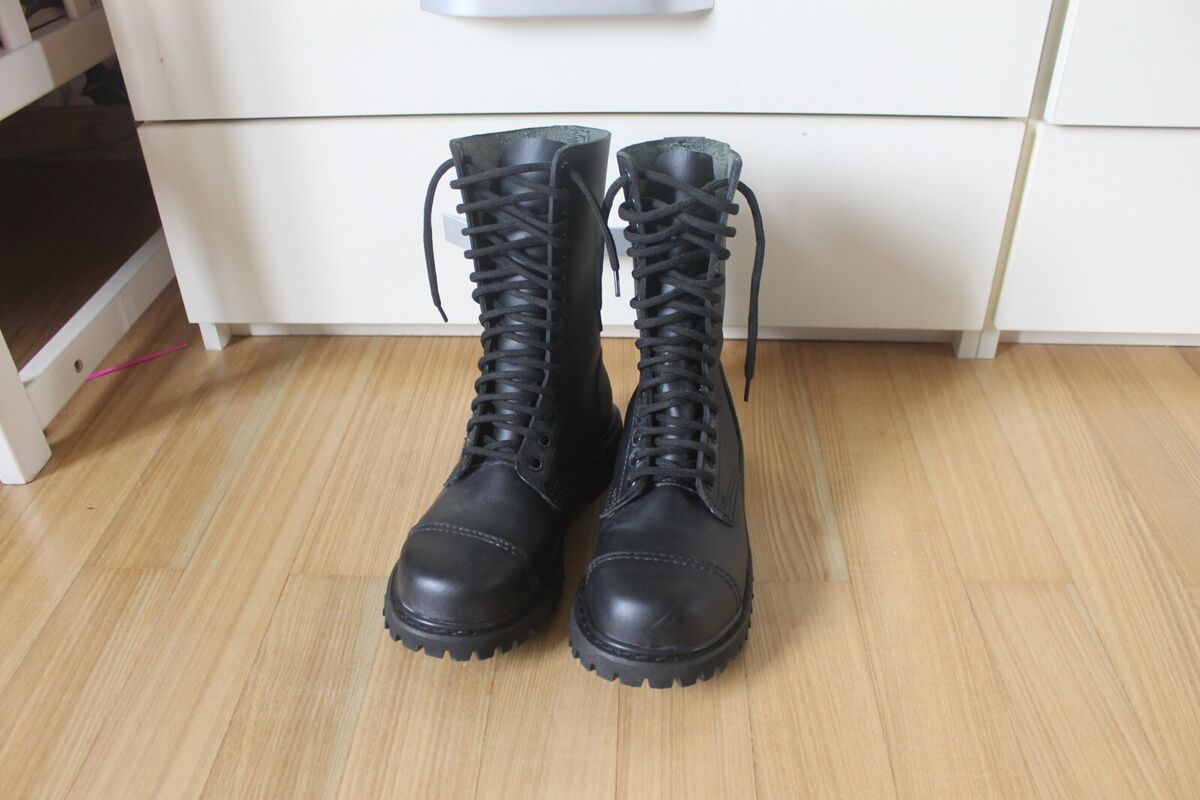 Vintage Undercover black Combat Steel Toe Leather Hi Boots Vintage Undercover black Combat Steel Toe Leather Hi Boots