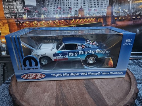 ~RARE~ 1:18 MOPAR CHAMPIONS MISS MOPAR 1968 PLYMOUTH HEMI BARRACUDA 1/1500!HTF - Picture 9 of 17