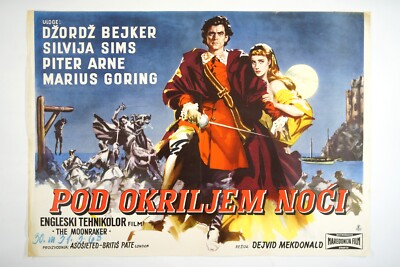 THE MOONRAKER Original exYU movie poster 1958 GEORGE BAKER SYMS DAVID MACDONALD