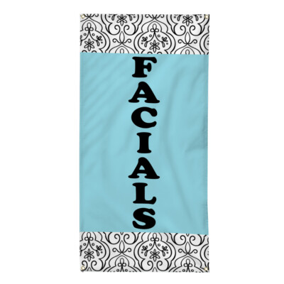 Vertical Vinyl Banner Multiple Sizes Facials Turquoise Business Advertisement