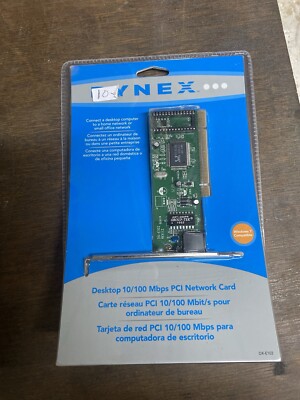Dynex 10/100 Mbps PCI Network Card DX-E102 Realtek Plug & Play 32 Bit New
