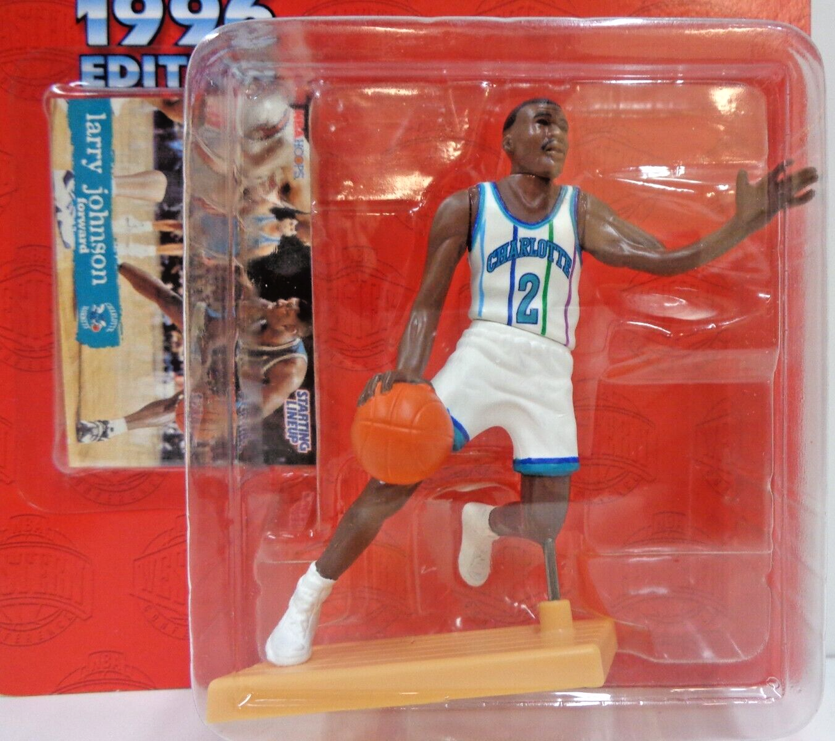 MINT 1996 KENNER STARTING LINEUP NBA 50 Larry Johnson Charlotte