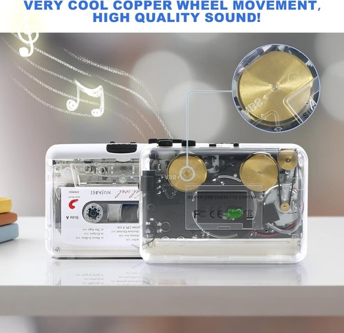 Portable Cassette to MP3 Converter with Clear Stereo Earphones & USB Power - Picture 7 of 9