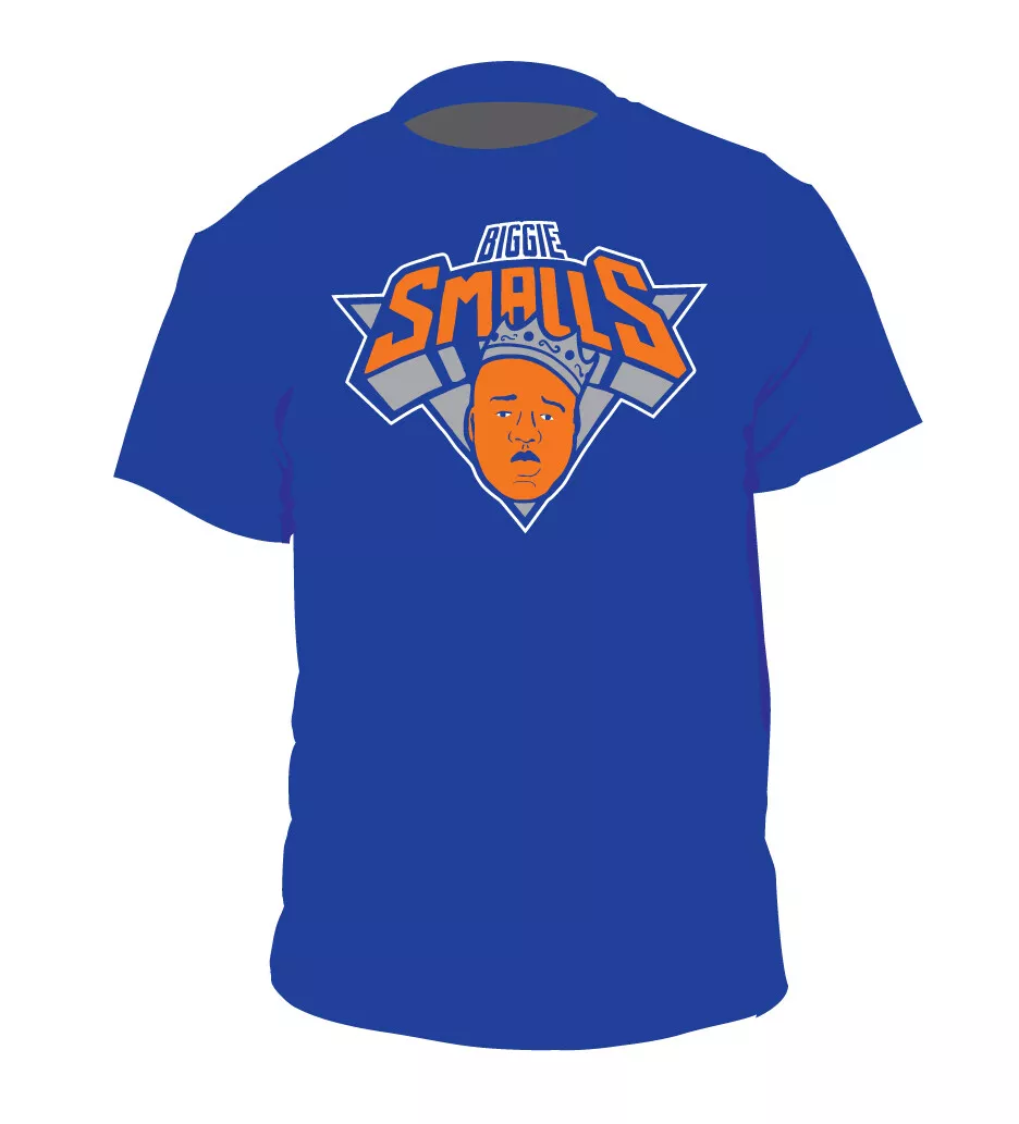 Biggie Smalls New York Knicks shirt Notorious BIG B.I.G. Big Poppa Bad Boy NY