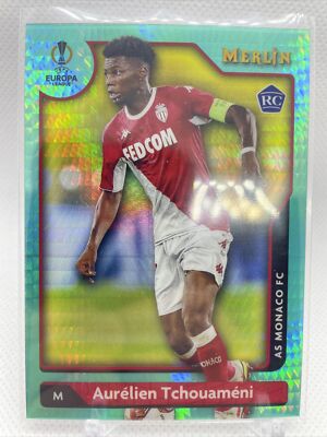 Aurelien Tchouameni 2021-22 Topps Merlin Chrome Aqua Prism Refractor #17 Rookie