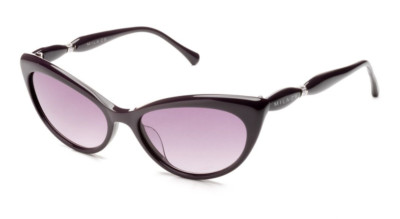 250  Cat Eye Violet Aubergine Retro 1960 Mila ZB Made In Italy Sunglasses