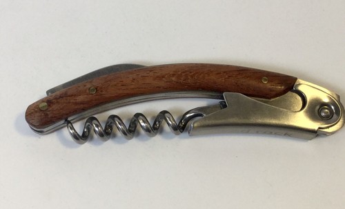 Red Rock Wood Handle Stainless Steel Corkscrew - Afbeelding 1 van 4