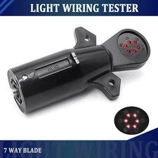7Way RV Blade Trailer Light Wiring Tester Hitch LED 7Pin Connector Plug Adapter