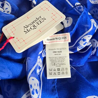 小物 Alexander McQueen Blue Skull Silk Stall s-l400.jpg