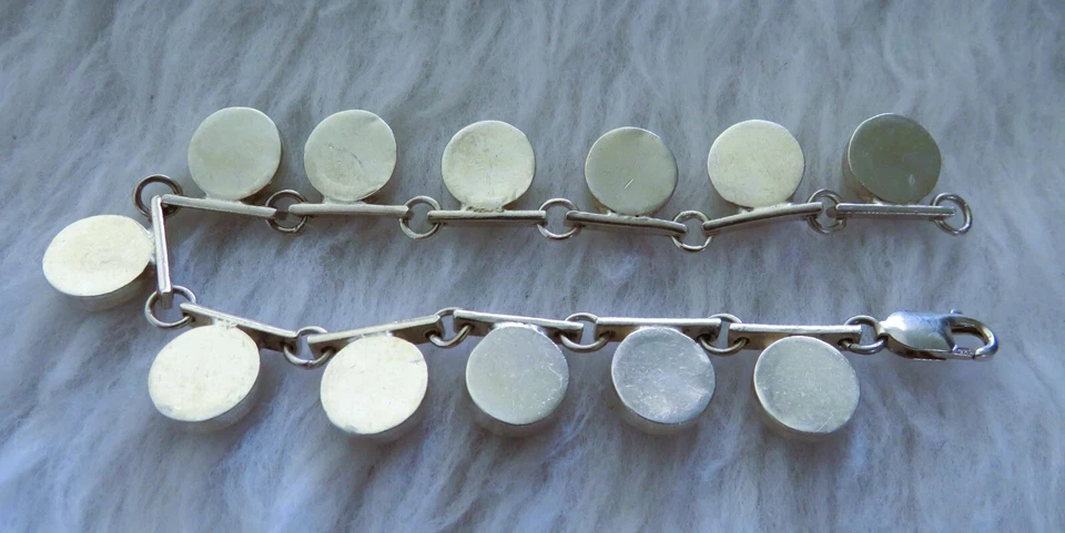 Sigi Pineda Tiger глаз панели браслет из чистого серебра 7-3/4" - Изображение 3 из 3