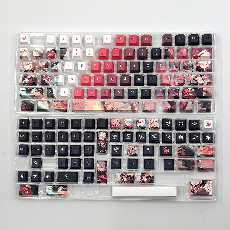 Anime Genshin Impact Kaedehara Kazuha 138 Keycaps PBT New for Cherry MX Keyboard