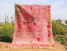 Moroccan Berber Rug Handmade Custom Wool Pink...