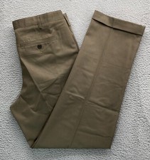  65 New Lands' End Men's Traditional Fit No Iron Chino Pants Brown 36x33