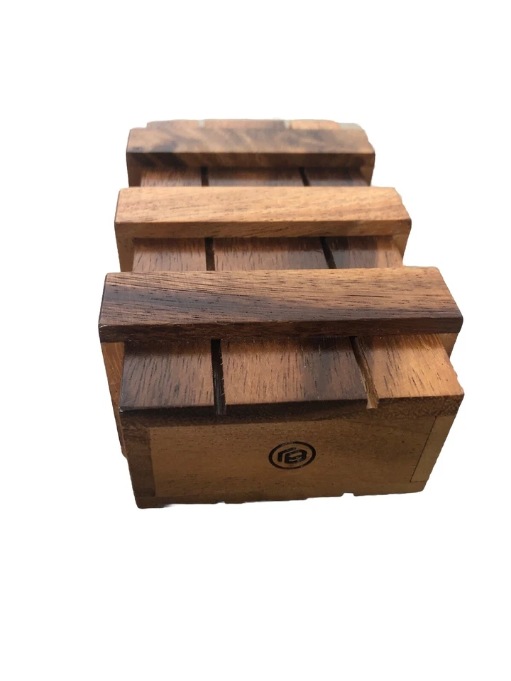 BSIRI 秘密拼图盒-脑筋预告木盒带隐藏隔层-创意 — 第 3/4 张图片