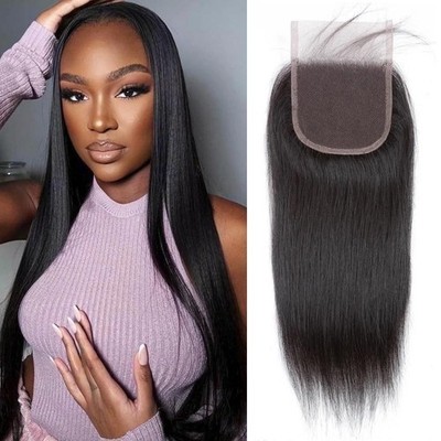 Selina Straight 4x4 HD Lace Closure 100% Brazilian Virgin Human Hair Free Part