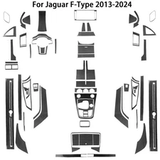 70Pcs Real Carbon Fiber Set Full Interior Trim Kits For Jaguar F-Type 2013-2024