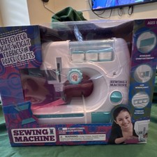 Kids Sewing Machine Craft Kit with Thread, Accessories, Needle Threader, Ages 1…