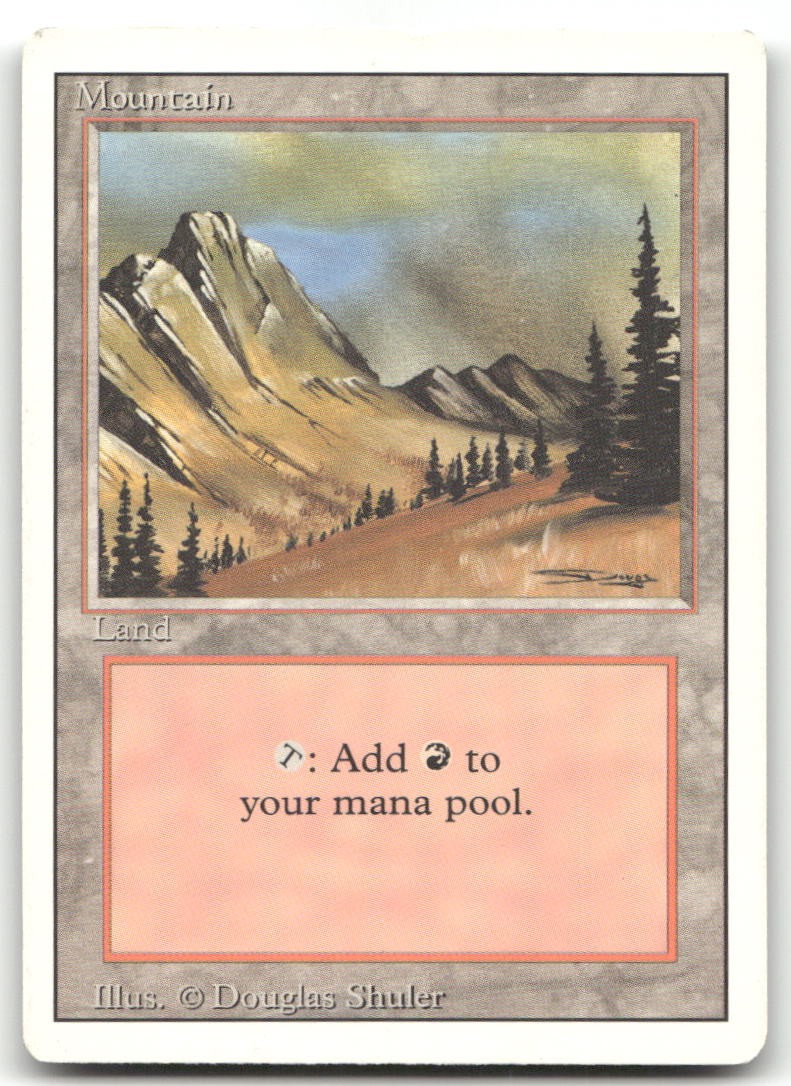 Mountain (C) #292 (MP) Revised Edition 3ED Magic MTG